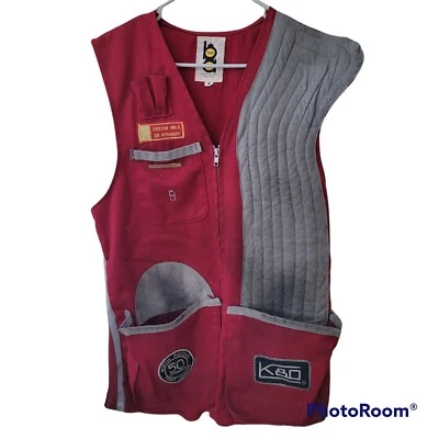 Vtg Bob Allen Maroon Hunting Shooting Trap Skeet Ultrasuede Vest Sportswear M - Image 1 of 4
