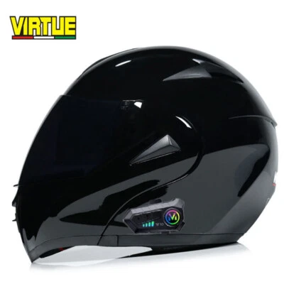 Modular Motorcycle Intercom Helmet With Bluetooth Headset Full Motorbike Helmets - Image 1 of 4