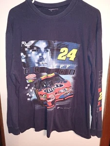 Vintage Jeff Gordon Dupont motorsports T-shirt Nascar long sleeve Sz L - Picture 1 of 2