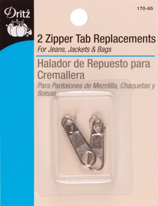 ZIPPER Tab Replacements 2/pkg-nickel PK 6 Dritz