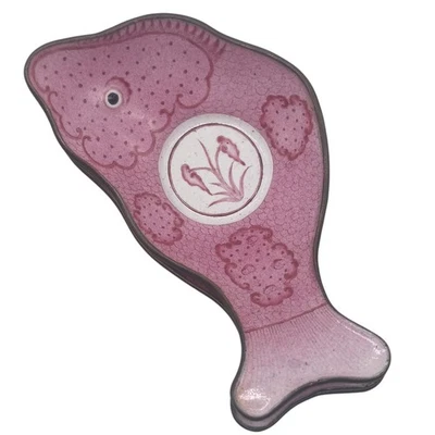 Китайский кантон вручную Famille Rose Ruyi облако рыбы чаша блюдо эмаль бронза - Изображение 1 из 4