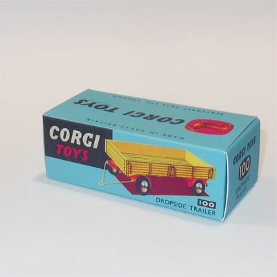 Corgi Toys  100 Dropside Trailer Early Blue Repro Box - Image 1 of 4