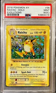 [PSA 9 OC Error] Pokemon Raichu #36/108 Holo - XY Evolutions ⚡️ POP 5 - Picture 1 of 4