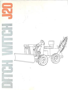 Ditch Witch J20 4WD Utility Trencher Tractor 1972 Verkaufsprospekt Katalog Handbuch - Bild 1 von 3