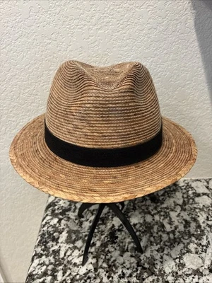 Nice Preowned TULA Straw Fedora Sun Hat One Size Austin Texas - Image 1 of 4