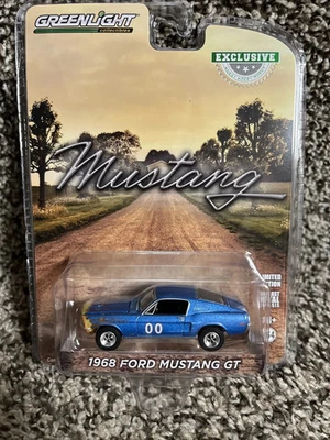 1:64 Greenlight THE DUKES OF HAZZARD Blue #00 Race Car 1968 Ford Mustang GT NEW! - Image 1 of 2