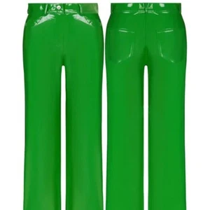 Green Pleather Vinyl Pants by Nocturne - Picture 1 of 12