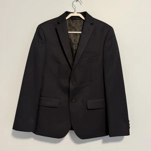 Lauren Ralph Lauren Boy's 2 Button Solid Print Blazer Navy Blue Size 14R - Picture 1 of 9