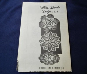 VINTAGE 1946 ALICE BROOKS CROCHETED DOILES DESIGN 7234 PATTERN - Picture 1 of 3