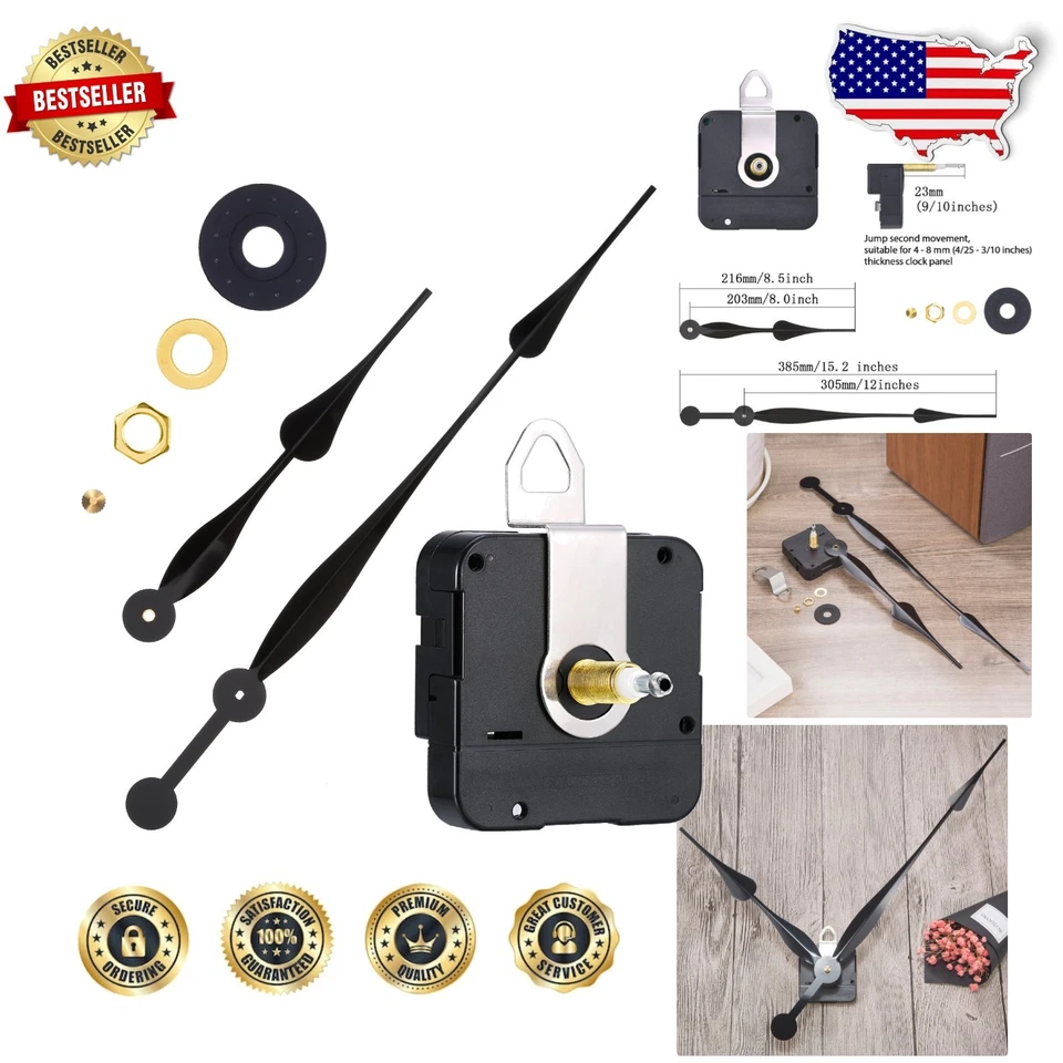 Hicarer High Torque Quartz Clock Movement Replacement Mechanism With 12 23