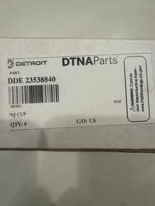 Detroit Diesel Injector Cups (set Of 6 W/ O-rings) 23538840 NEW OEM - Picture 1 of 4