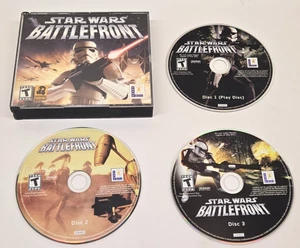 Star Wars: Battlefront (PC, CD-ROM 2004) 3 Disc Set with key code - VGC - Picture 1 of 3