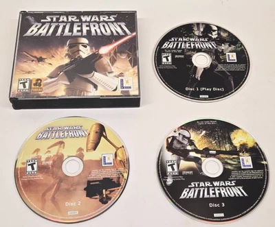 Star Wars: Battlefront (ПК, CD-ROM 2004) 3 диска набор с кодом ключа - VGC - Изображение 1 из 3
