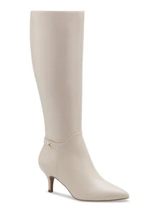 CHARTER CLUB Womens Ivory Heel Strap Cruelaa Pointed Toe Stiletto Boots 9 M - Picture 1 of 2