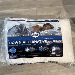 Sealy Sterling Down Alternative 400 Thread Count Pillow, Standard/Queen (2 Pack) - Picture 1 of 9