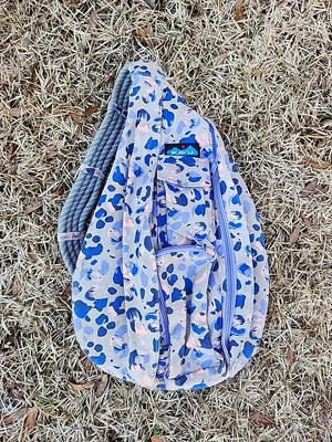 KAVU Mini Rope Bag Blue/Purple Panthera - Image 1 of 4