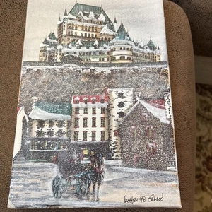 Château Frontenac in Quebec City Gemälde signiert - Bild 1 von 4