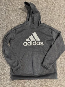 Adidas Large Hoodie Dark Grey Lightweight Spring Sweater Durable Women Gym - Picture 1 of 2