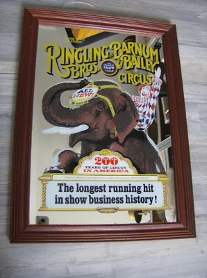 Werbespiegel/mirror Ringling Bros. & Barum Bally  200 Years Circus Vintage 60er - Bild 1 von 4