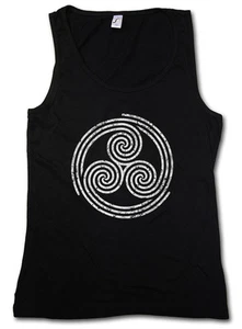 TRISKELION SYMBOL II TANK TOP VEST GYM Nordic Celts Odin Larp Vikings Thor Odhin - Picture 1 of 2