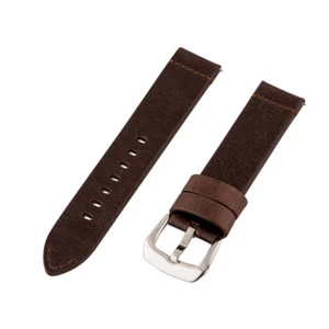Dapper Collection Quick Release SS Leather Watch Band - Picture 1 of 54