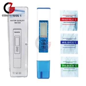 4-IN-1 PH/TDS/EC/Temp Meter Water Quality Monitor Tester for Pool Aquarium - Picture 1 of 16