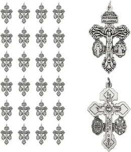 24 Pcs Pardon Crucifix for Rosary Making Supplies,Rosary Crosses Parts St - Picture 1 of 7
