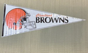 Cleveland Browns ~ Vinyl Pennant Flag ~ 48-1/4” X 19” ~ Vintage RARE - Picture 1 of 10