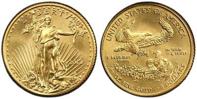 2013 1/10 oz $5 Gold American Eagle BU US Mint *GOLD Coin *NO RESERVE AUCTION 21 - Image 1 of 4