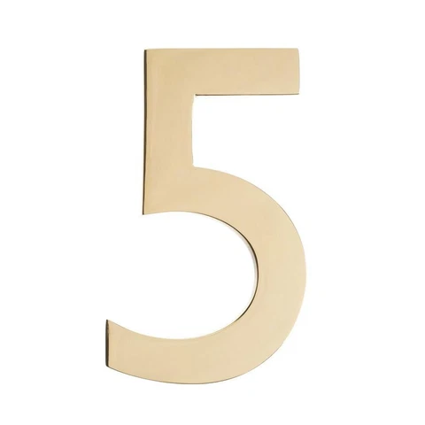 Architectural Mailboxes 3585PB-5 House Number 5, Polished Brass - 5 in Cover