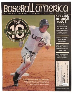 Mike Trout Autographed Baseball America Magazine Complete Issue JSA Angels - Picture 1 of 2