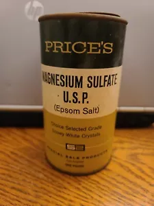 Vintage Price's Magnesium Sulfate U.S.P. Advertising Tin - Picture 1 of 11