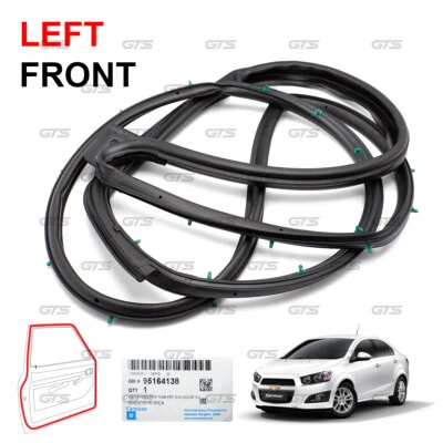 For Chevrolet Sonic 2012 '18 Front Left Door Rubber Seal Weatherstrip Foto 1 de 4