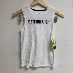 DSG Boys Cotton Graphic Tank Top Pure White Determination Sleeveless DAB12111 - Picture 1 of 6