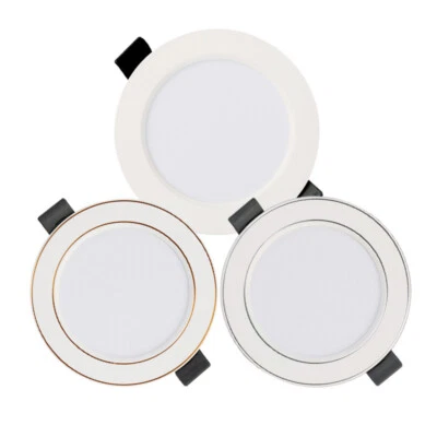 RANPO Dimmable LED Panel Ceiling Light Downlight Recessed 3W-18W Warm White Lamp