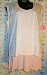 $58 TANDARINA 2 Piezas Rosa Rubor ACTIVO Pequeño Tanque Blusas Top Malla Espalda - Imagen 1 de 6