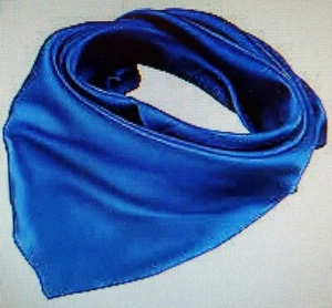 Women’s Solid Color Square Scarf Neckerchief (Royal Blue) - Picture 1 of 1