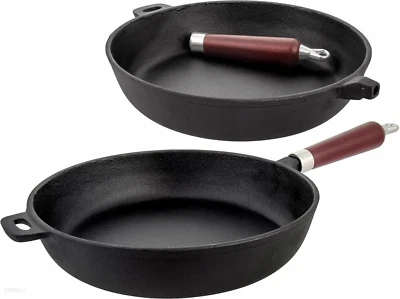 Gusseisenpfannen mit Griff 20cm / 24cm / 28cm / 30cm | Kinghoff - Bild 1 von 2