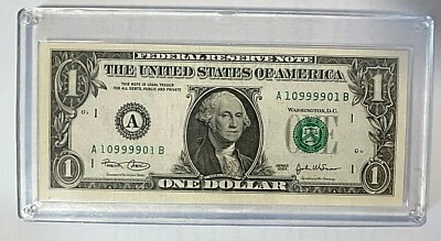 2003 GEM BU. $1 Dollar Super Outstanding Radar Bill. # ( A 10999901 B ) GEM BU. - Image 1 of 4