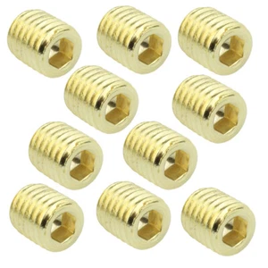 10x Maden Schrauben vergoldet M10 x 11 für Auto Endstufe Masse Strom Verteiler - Bild 1 von 2