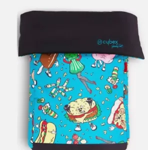 Jeremy Scott Cybex Footmuff keeps baby warm, dry in stroller FOOD FIGHT NIP - Picture 1 of 2