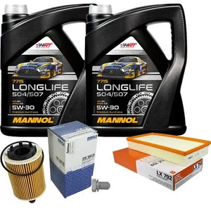 MAHLE Inspektionspaket 10L MANNOL 5W-30 Longlife für VW Touareg 2.5 R5 TDI