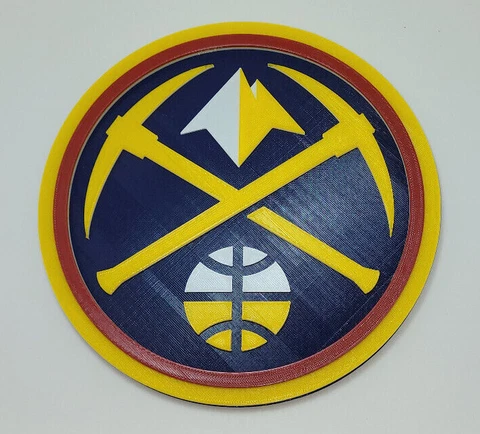 Denver Nuggets 3D Basketball Logo - Emblem, Ornament or Magnet !! Cover