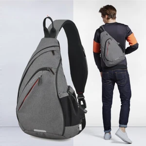 New One Shoulder Backpack Sling Bag Crossbody USB Cycling Travel Versatile Bag - Picture 1 of 23