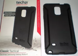 tech21 Classic Tactical High Grade Gel Case for Samsung Galaxy Note 4, Black - Picture 1 of 2