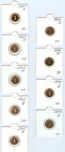BRD 1 Pfennig 1974 bis 2001 PP komplett 123 Stück! - Bild 1 von 1