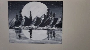 Art Hand Painted Acrylic 8x10 reflections - Picture 1 of 2