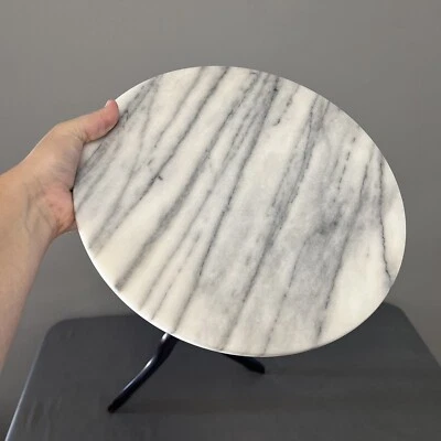 "Mesa pedestal superior de caoba y mármol de finales del siglo XX 12x12x24"" hecha en Taiwán" Foto 1 de 4