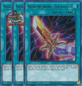 Yugioh! 3x Espada Incetora - Calibre Zekt GFP2-EN156 Ultra Rara 1a Edición Casi Nuevo - Imagen 1 de 1