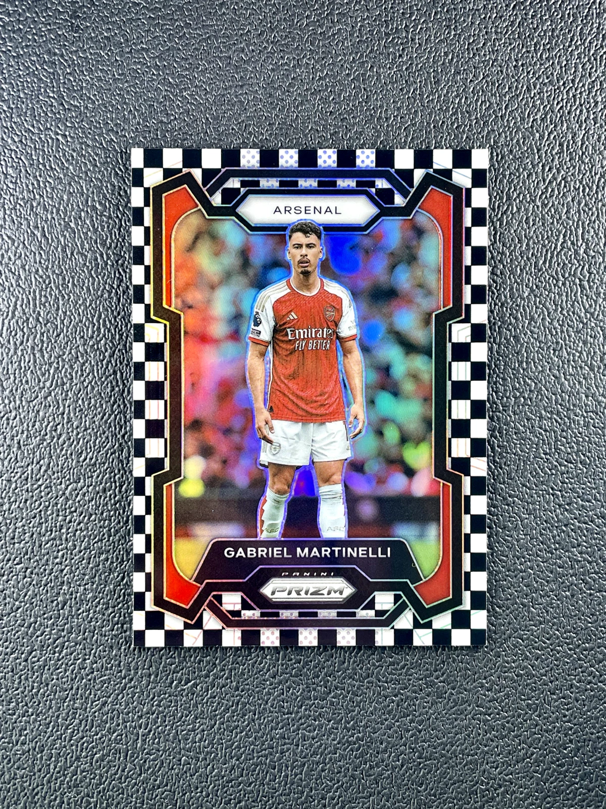 2023-24 Panini Prizm Premier League Gabriel Martinelli  Black White Checker SSP